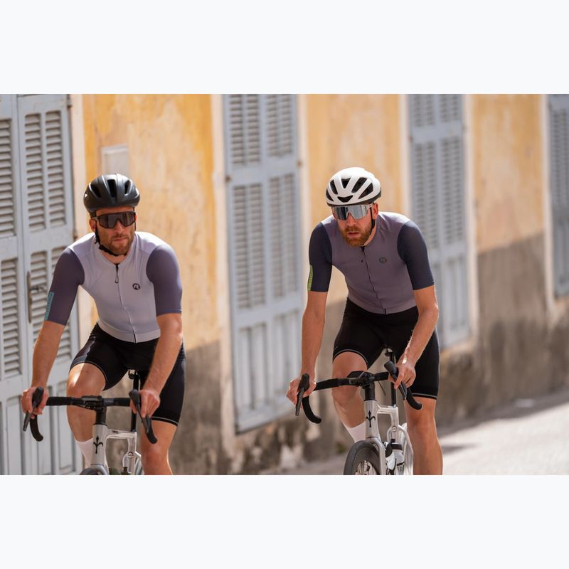 Pánský cyklistický dres Rogelli Fast grey / turguoise 13