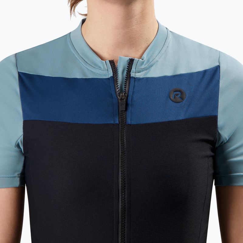 Dámský cyklistický dres Rogelli Core Block W black/blue/dark blue 3