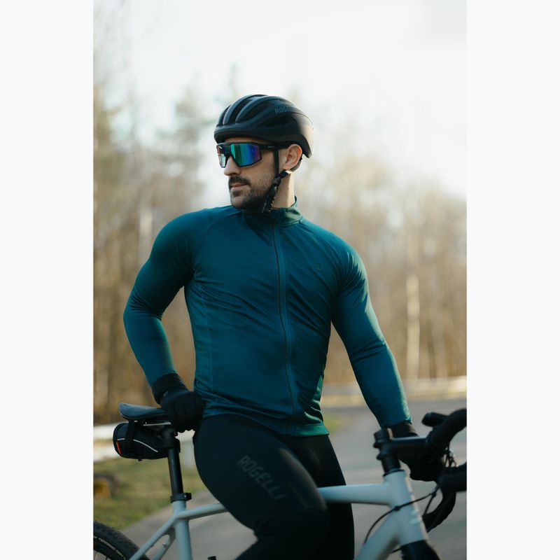 Pánské cyklistické triko Longsleeve Rogelli Essential II blue 9