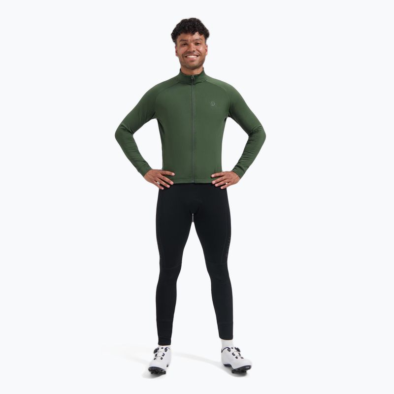 Pánský cyklistický dres Longsleeve Rogelli Essential II green 2