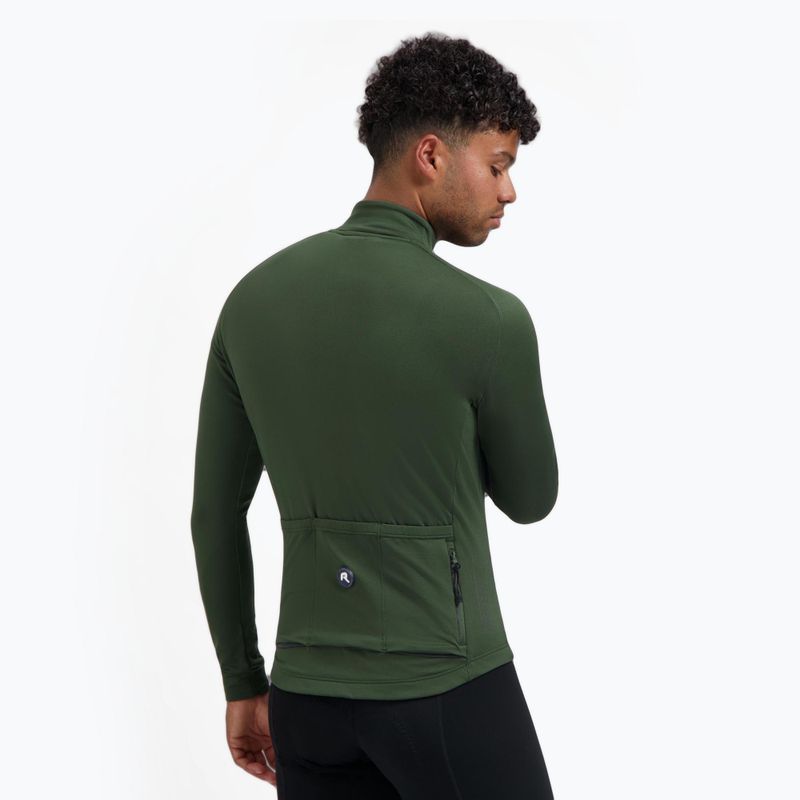 Pánský cyklistický dres Longsleeve Rogelli Essential II green 3