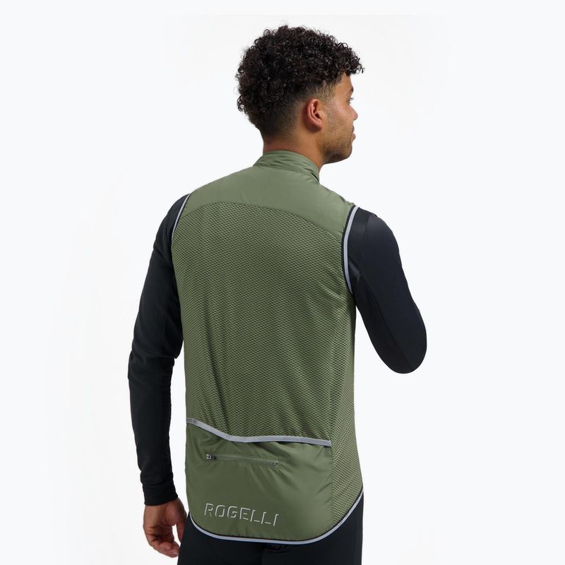 Pánská cyklistická vesta Rogelli Core army green 2