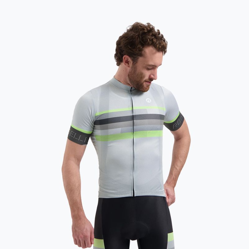 Pánský cyklistický dres Rogelli Hero II grey/lime