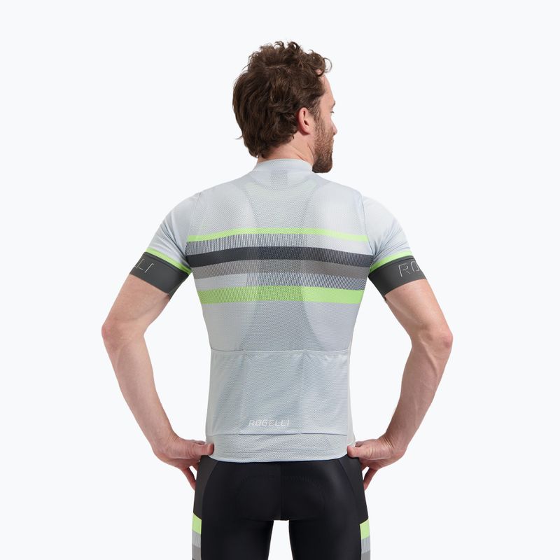 Pánský cyklistický dres Rogelli Hero II grey/lime 2