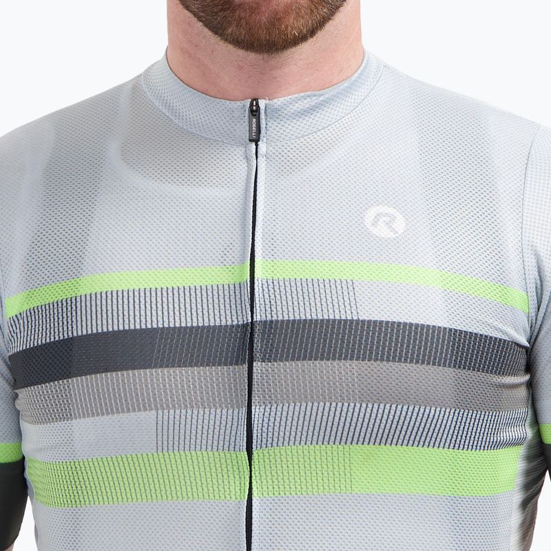 Pánský cyklistický dres Rogelli Hero II grey/lime 3