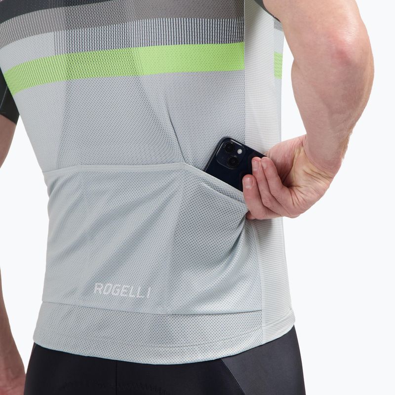 Pánský cyklistický dres Rogelli Hero II grey/lime 4
