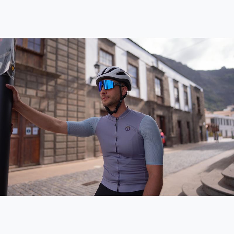 Pánský cyklistický dres Rogelli Fast grey/dusty teal/teal 10