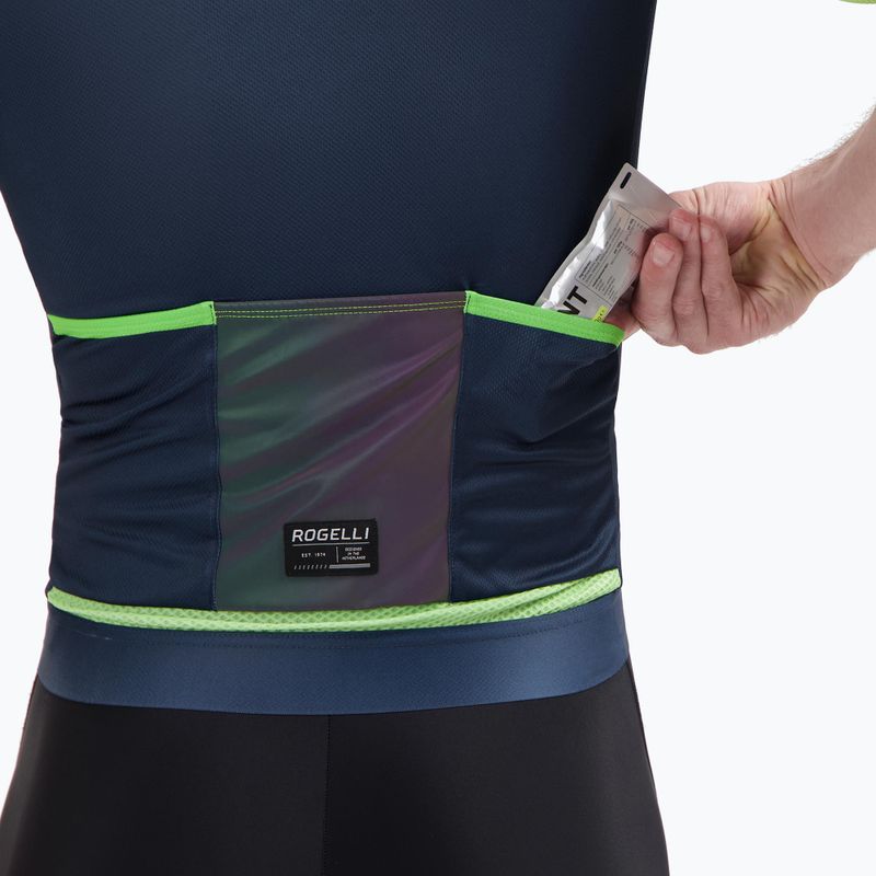 Pánský cyklistický dres Rogelli Fast blue/lime 4