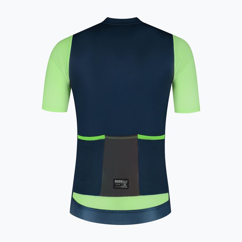 Pánský cyklistický dres Rogelli Fast blue/lime 6