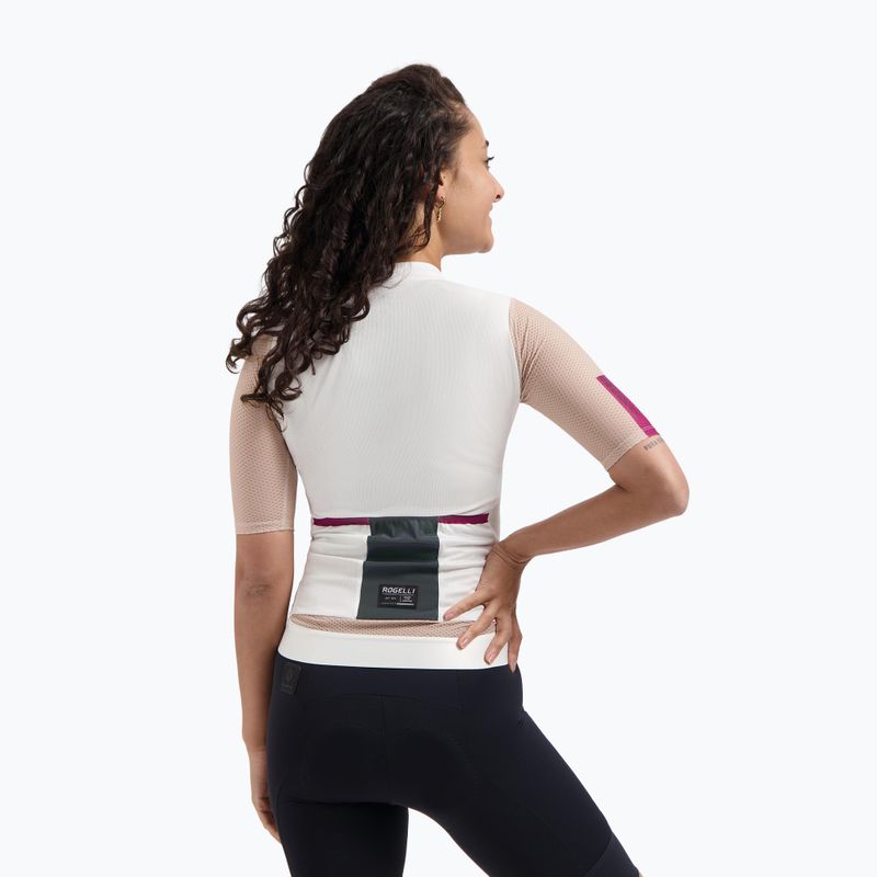 Dámský cyklistický dres Rogelli Fast sand/dusty pink/cherry 2