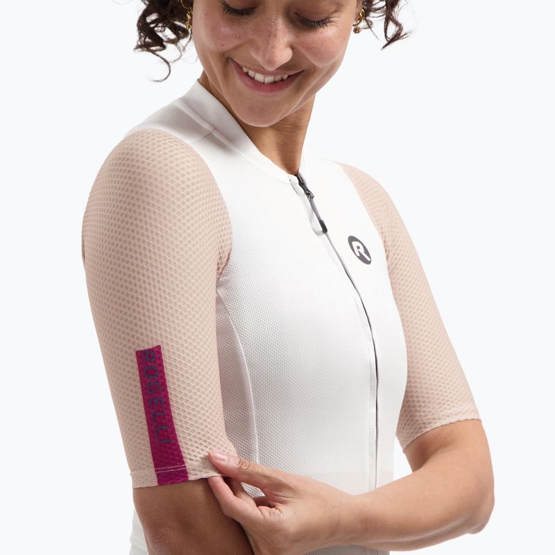 Dámský cyklistický dres Rogelli Fast sand/dusty pink/cherry 3