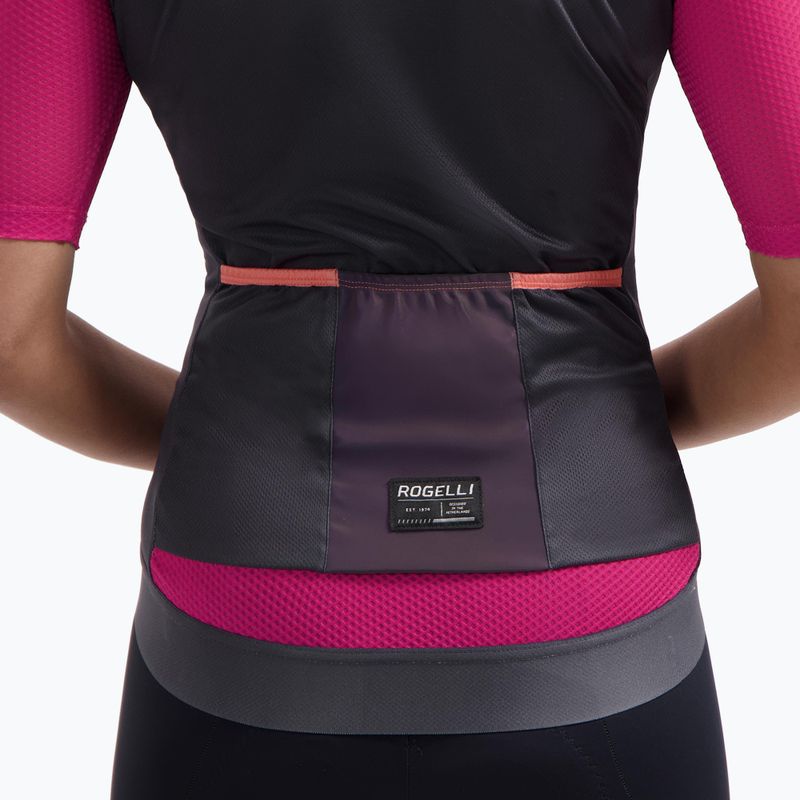 Dámský cyklistický dres Rogelli Fast ebony/pink/coral 4