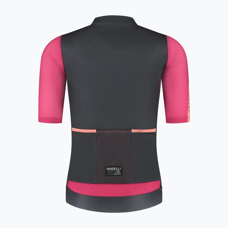 Dámský cyklistický dres Rogelli Fast ebony/pink/coral 7