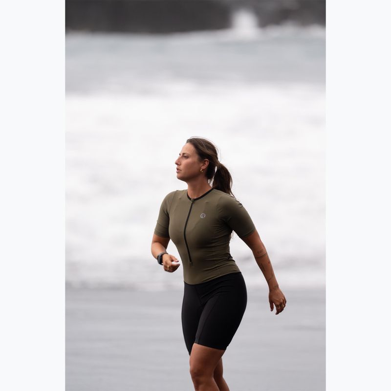 Triatlonová kombinéza Rogelli Florida Tri Suit black/army green 12