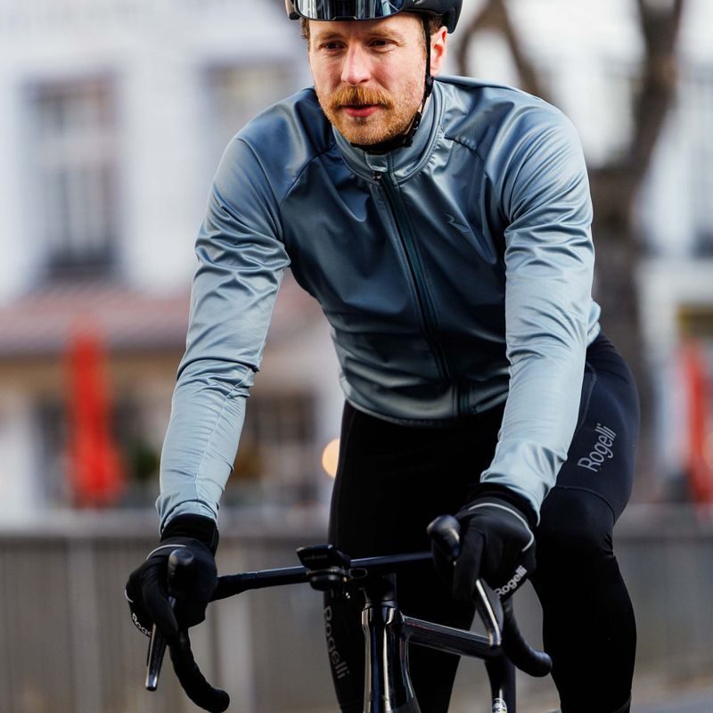Pánská cyklistická bunda Rogelli Essential II Jacket grey 11