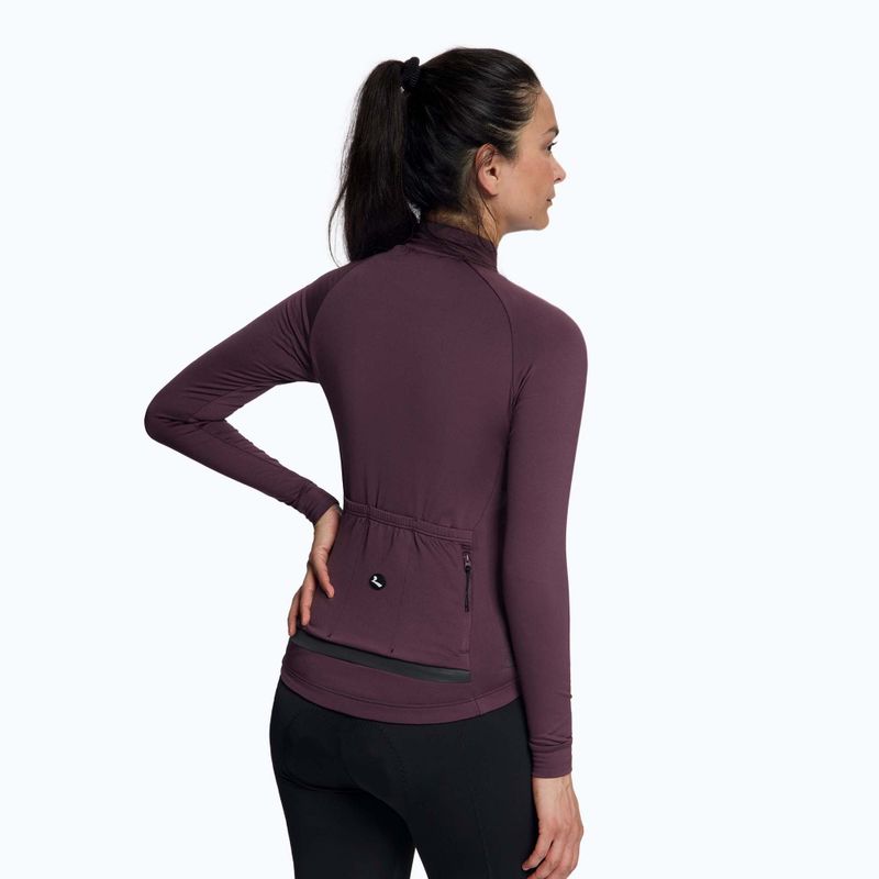 Dámské cyklistické tričko Longsleeve Rogelli Essential II eggplant 3