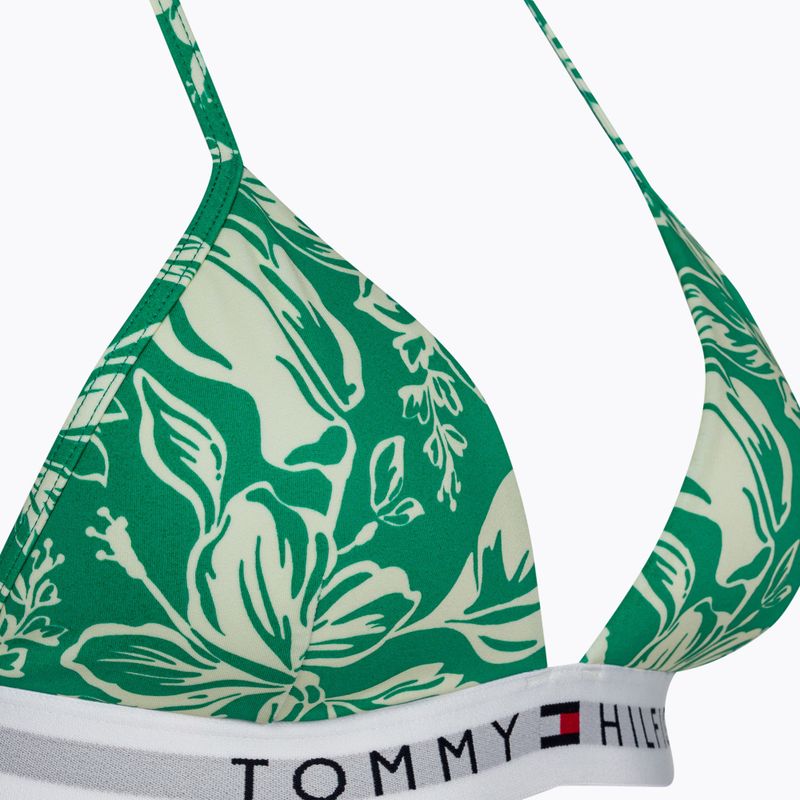 Horní díl plavek  Tommy Hilfiger Triangle Fixed Foam Print vinted tropical olympic green 3