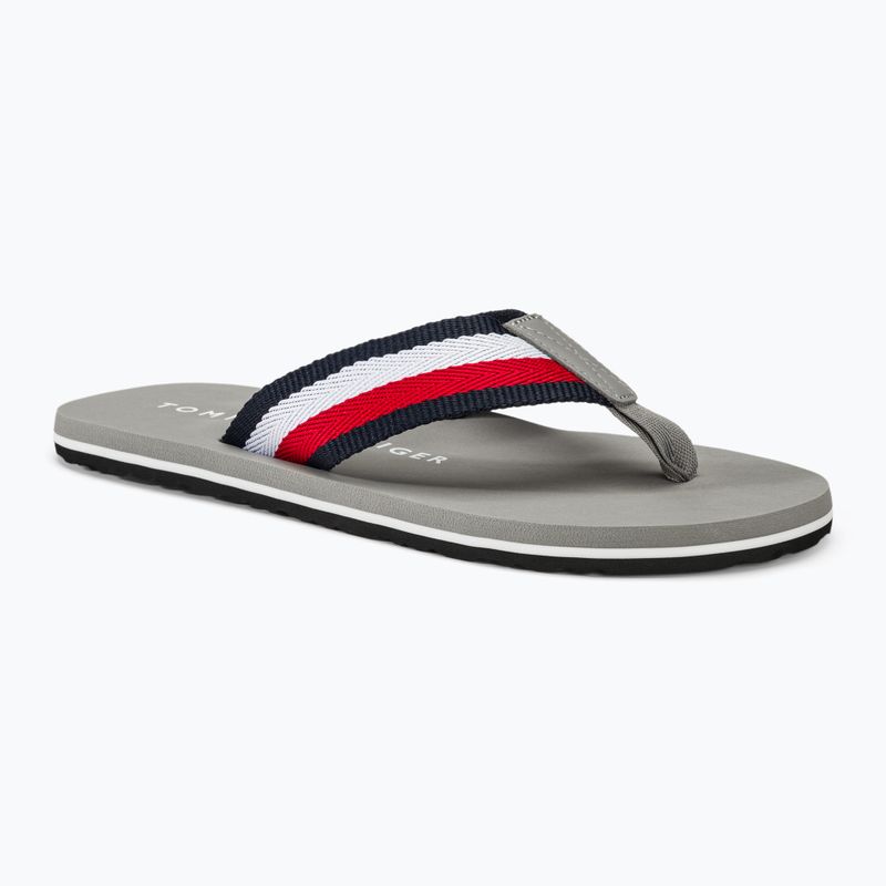 Pánské žabky Tommy Hilfiger Corporate Beach Sandal antique silver