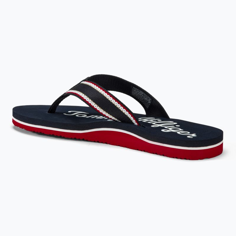Tommy Hilfiger Im Graphic Beach Sandal dámské žabky space blue 3