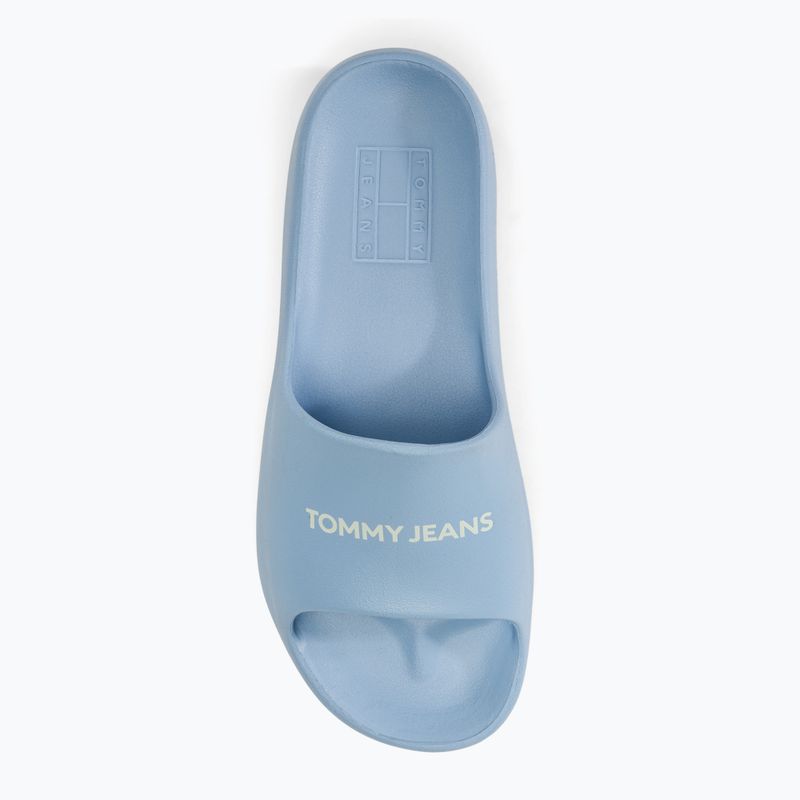 Tommy Jeans dámské žabky Chunky Flatform Slide westside blue 5