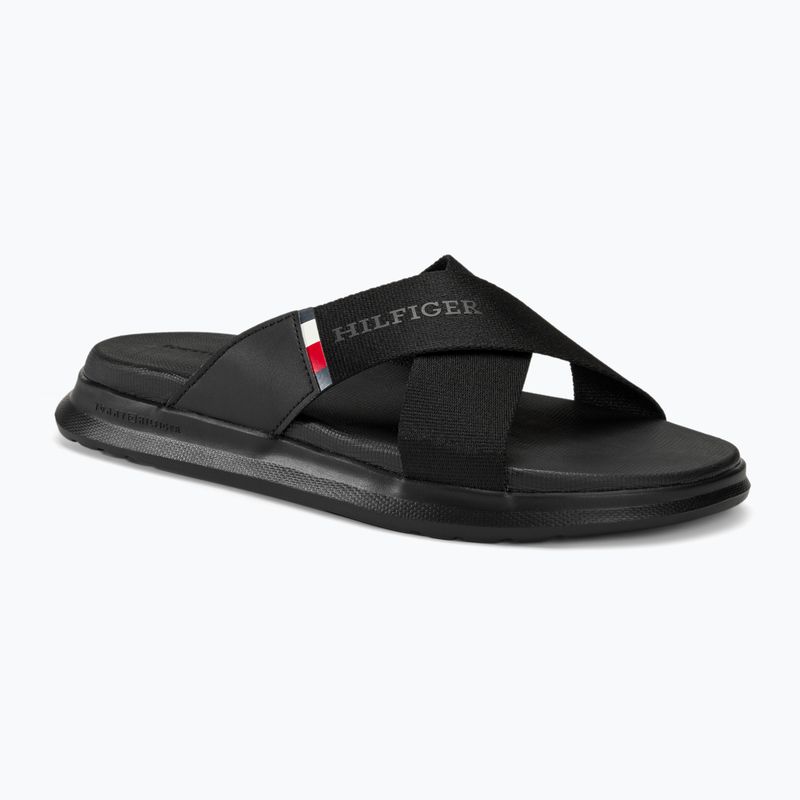 Pánské nazouváky Tommy Hilfiger Comfort Criss Cross Beach Sandal black