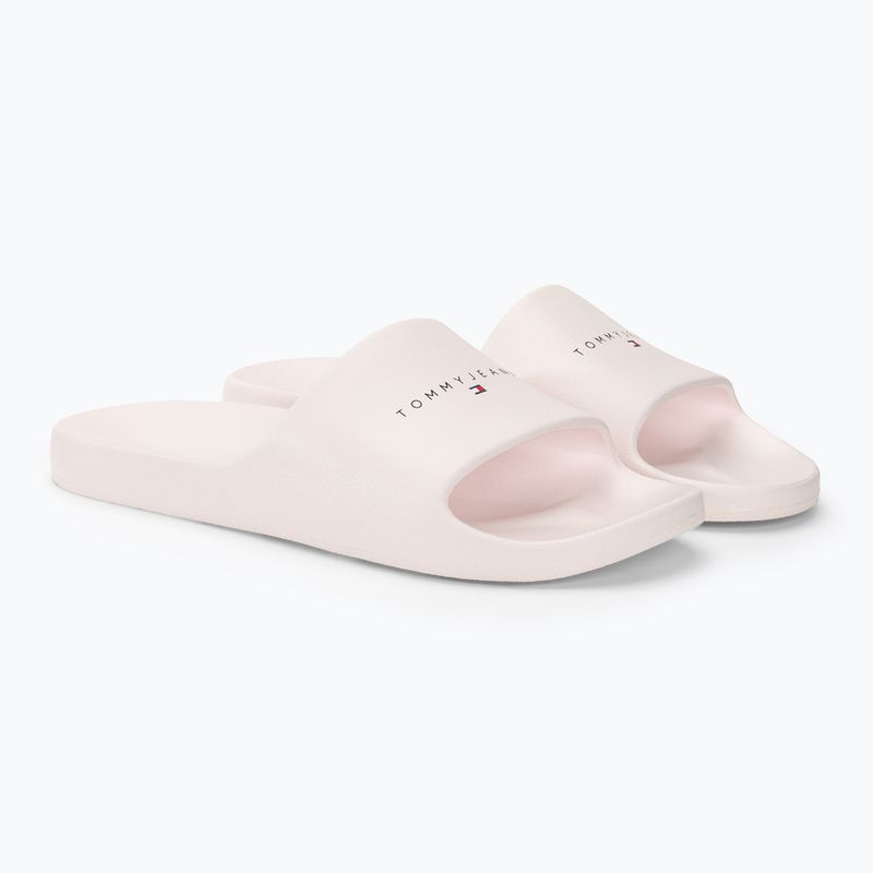 Dámské nazouváky   Tommy Jeans Printed Pu Pool Slide ecru 4