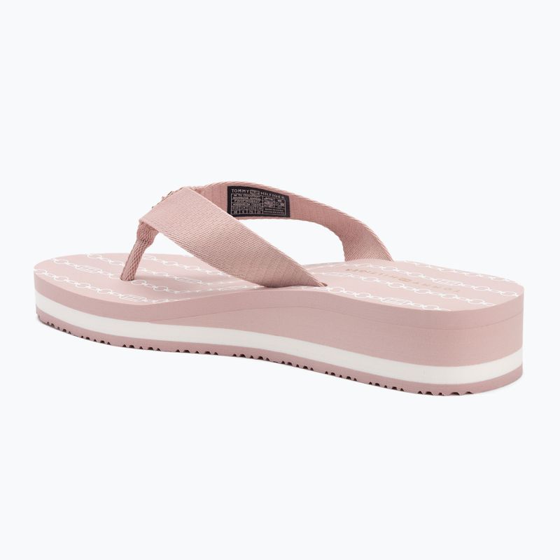 Dámské žabky Tommy Hilfiger Im Th Chainprint Midwedge Sandal foggy pink 3
