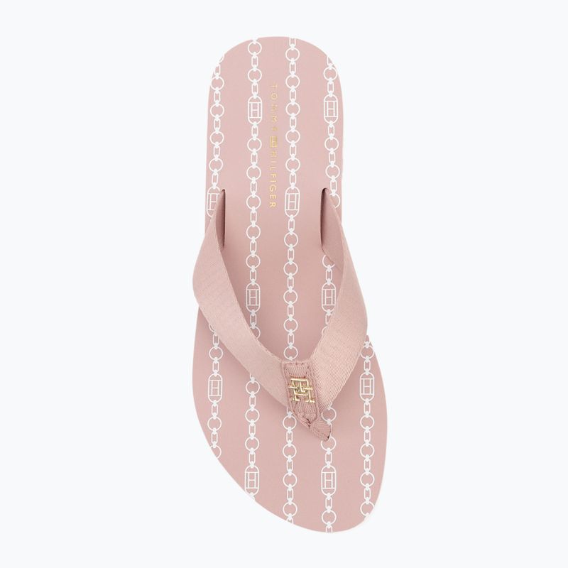Dámské žabky Tommy Hilfiger Im Th Chainprint Midwedge Sandal foggy pink 5