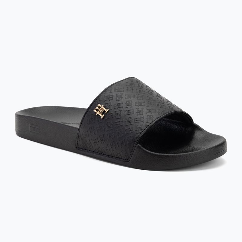 Dámské nazouváky Tommy Hilfiger Monogram Poolside black