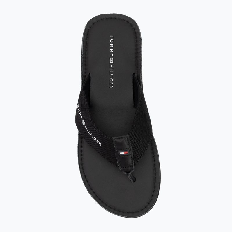 Pánské žabky  Tommy Hilfiger Leather Beach Sandal black 5