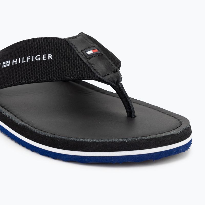 Pánské žabky  Tommy Hilfiger Leather Beach Sandal black 7