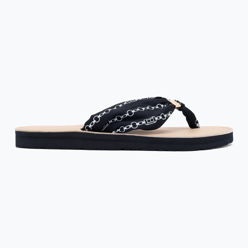 Dámské žabky Tommy Hilfiger Chain Print Elevated Sandal space blue 2