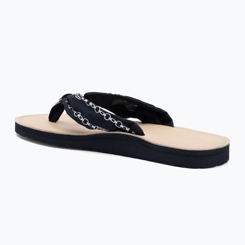 Dámské žabky Tommy Hilfiger Chain Print Elevated Sandal space blue 3