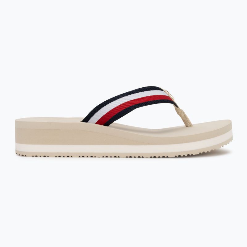 Dámské žabky Tommy Hilfiger Corp Mid Wedge Beach Sandal muslin 2