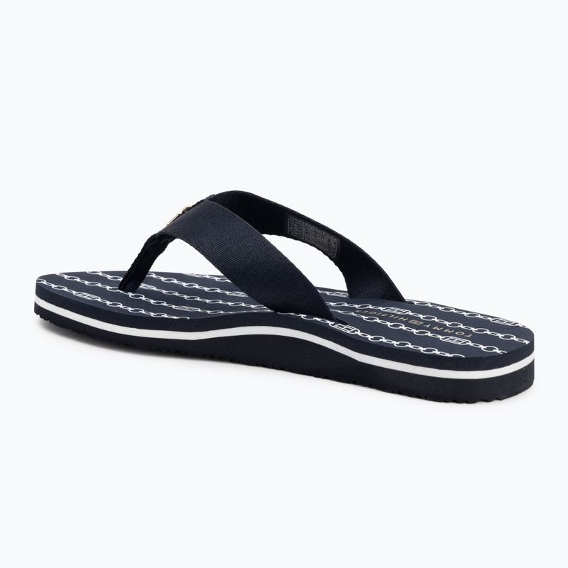 Dámské žabky Tommy Hilfiger Chain Print Beach Sandal space blue 3