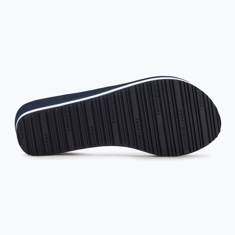 Dámské žabky Tommy Hilfiger Corporate Wedge Beach Sandal space blue 4
