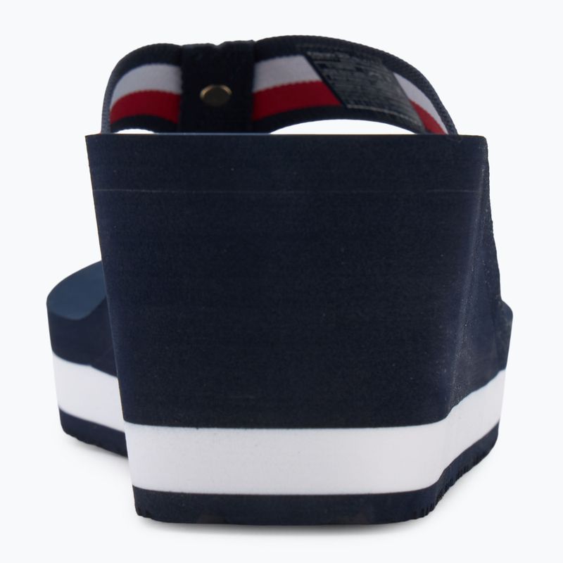 Dámské žabky Tommy Hilfiger Corporate Wedge Beach Sandal space blue 6