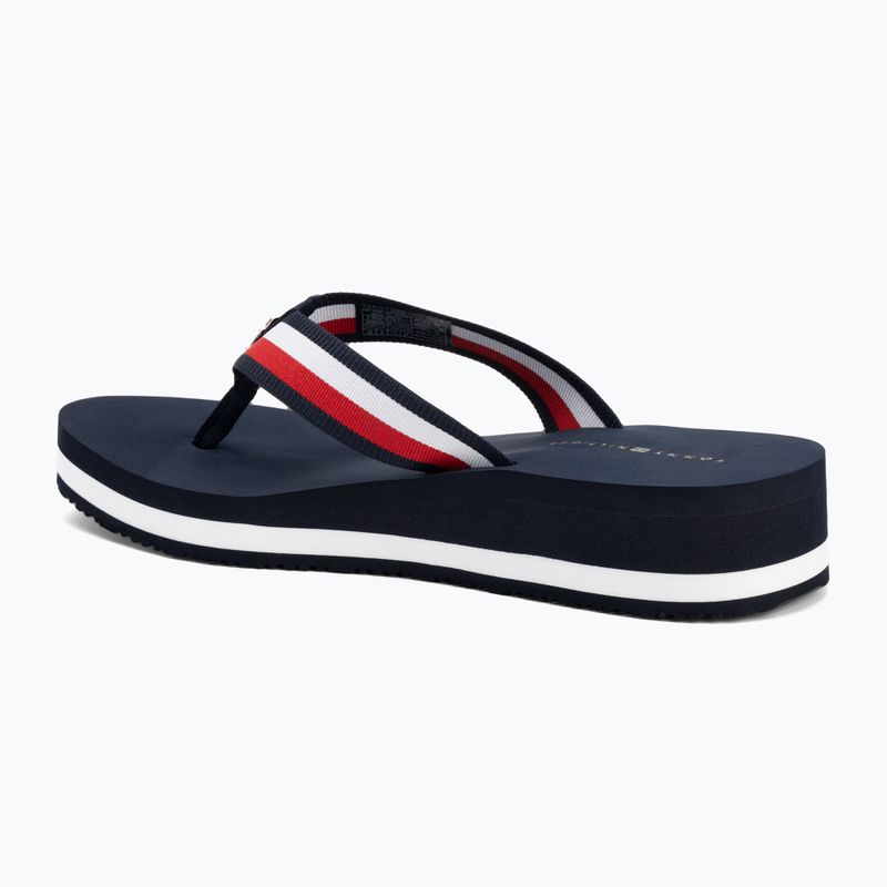 Dámské žabky Tommy Hilfiger Corp Mid Wedge Beach Sandal space blue 3