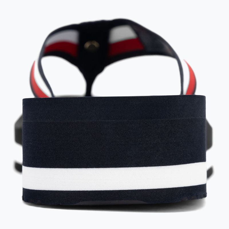 Dámské žabky Tommy Hilfiger Corp Mid Wedge Beach Sandal space blue 6