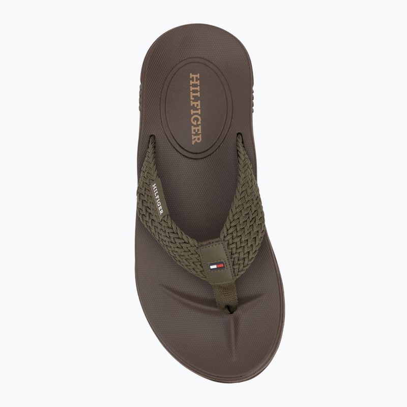 Pánské žabky  Tommy Hilfiger Molded Web Beach Sandal army green 5