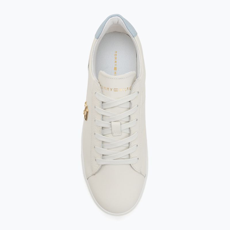 Dámské boty Tommy Hilfiger Platform Court ecru/breezy blue 5