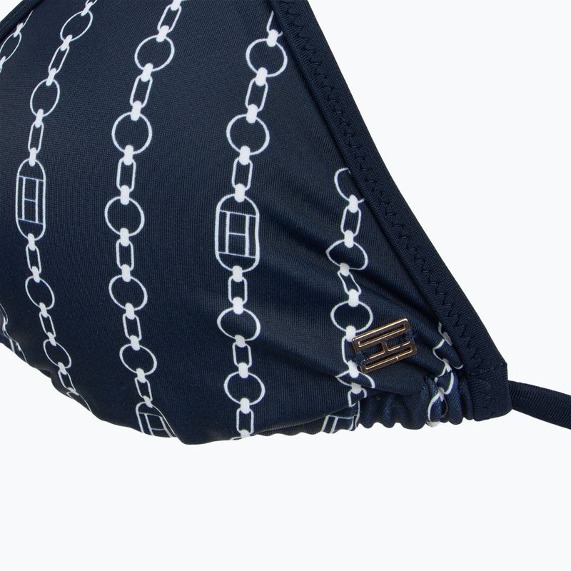 Horní díl plavek Tommy Hilfiger Triangle Rp Print flag chain dark night navy 3