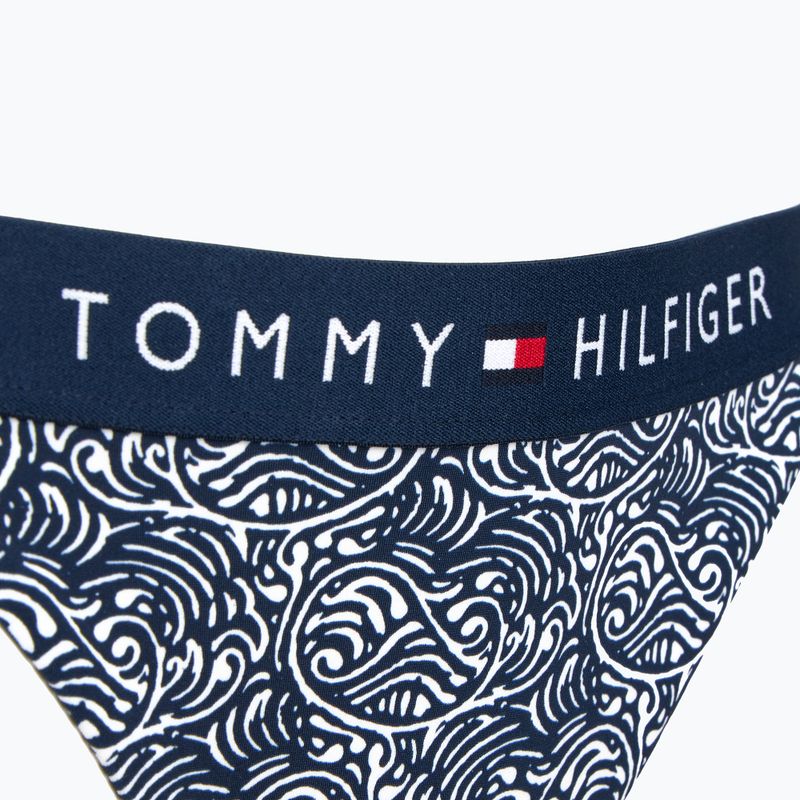 Spodní díl plavek  Tommy Hilfiger Cheeky Side Tie Bikini Print illustrated wave dark night navy 3