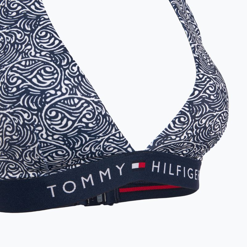 Horní díl plavek  Tommy Hilfiger Halter Rp Print illustrated wave dark night navy 3