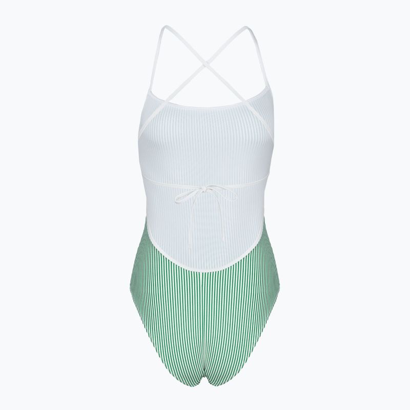 Dámské jednodílné plavky Tommy Hilfiger Straight One Piece seersucker radiant green/white 2