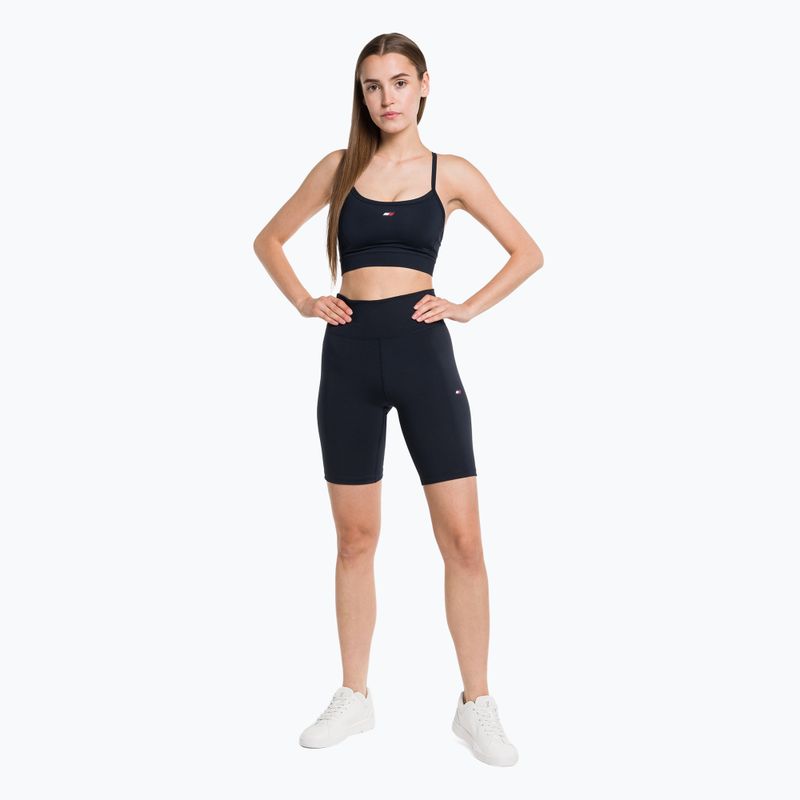 Dámské tréninkové šortky Tommy Hilfiger Rw Fitted Core Short modré 2