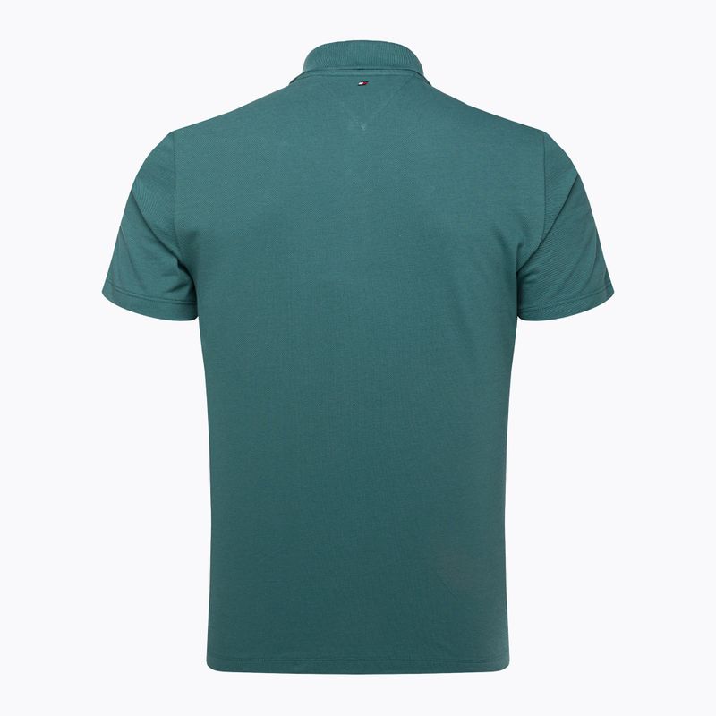 Tommy Hilfiger pánské tréninkové tričko Textured Tape Polo zelené 6