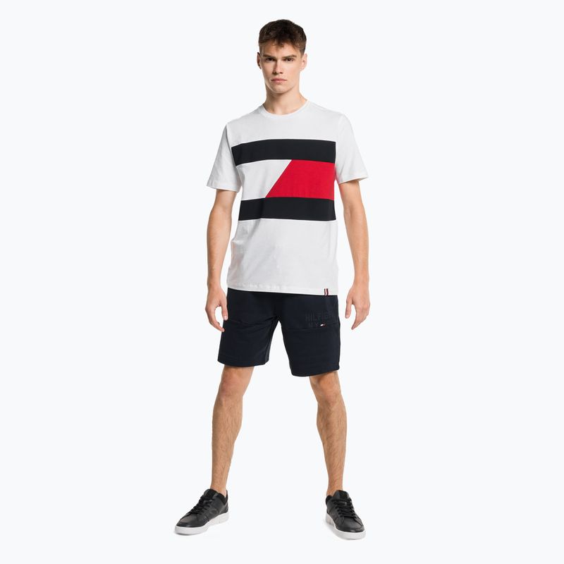 Pánská tréninková košile Tommy Hilfiger Colorblocked Mix Media S/S bílá 2
