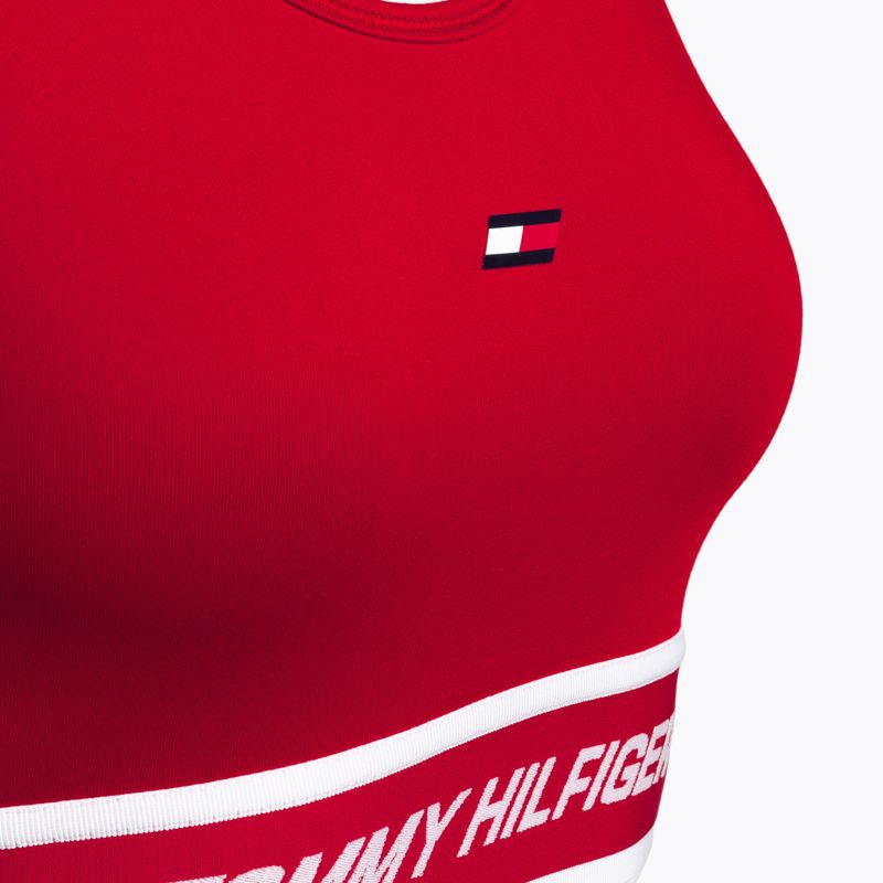 Tommy Hilfiger Mid Int Tape Racer Back červená fitness podprsenka 7