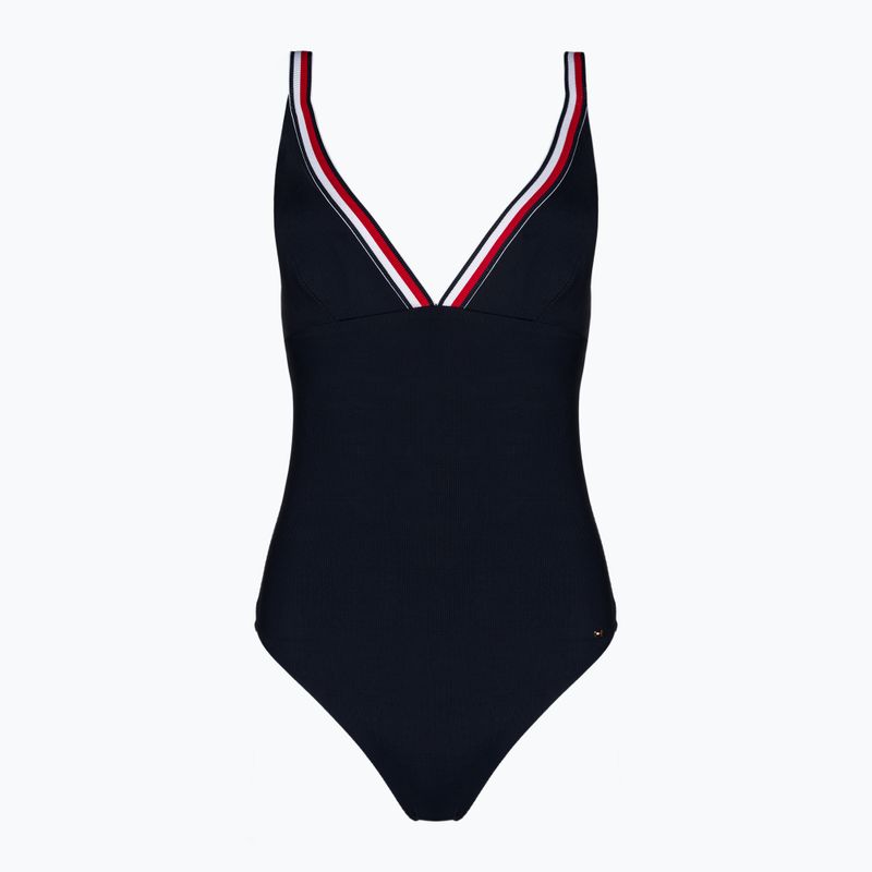 Dámské jednodílné plavky Tommy Hilfiger Triangle Ohne Piece Rp dessert skye